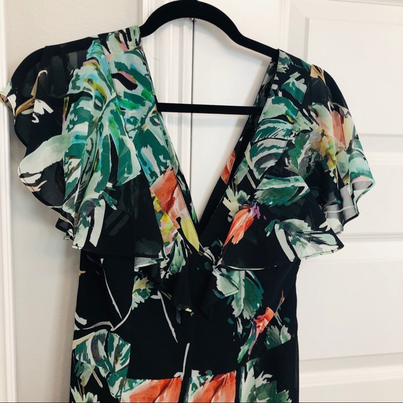 Gianni Bini Tropical Twist Back Jumpsuit, Size M - Picture 6 of 8